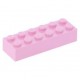 LEGO kocka 2x6, világos rózsaszín (2456)